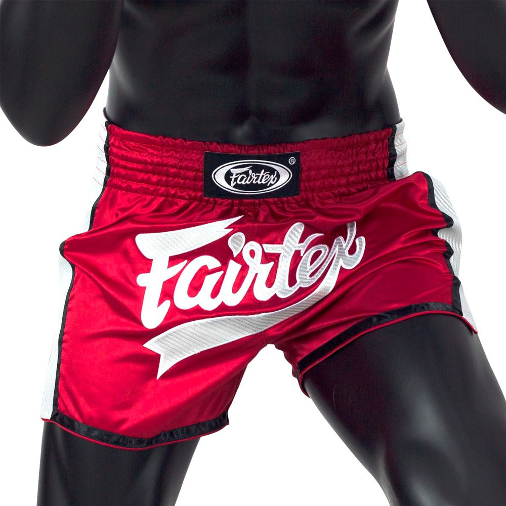 Fairtex Muay Thai Shorts, BS1704, rot-weiß