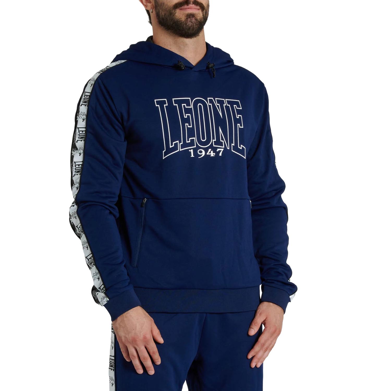 LEONE Hoody, Iconic, blue-white, M