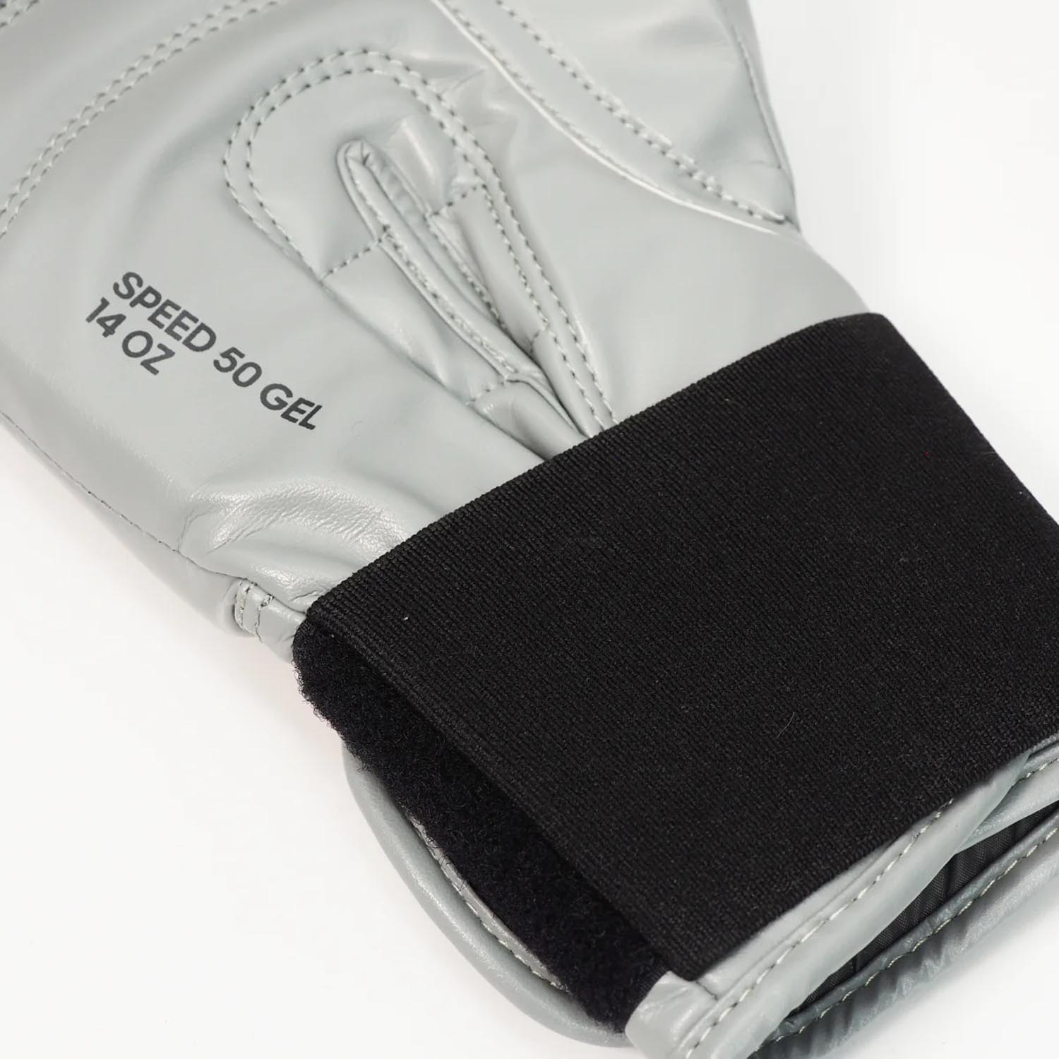 adidas Boxing Gloves, Speed 50, grey-silver, 10 Oz