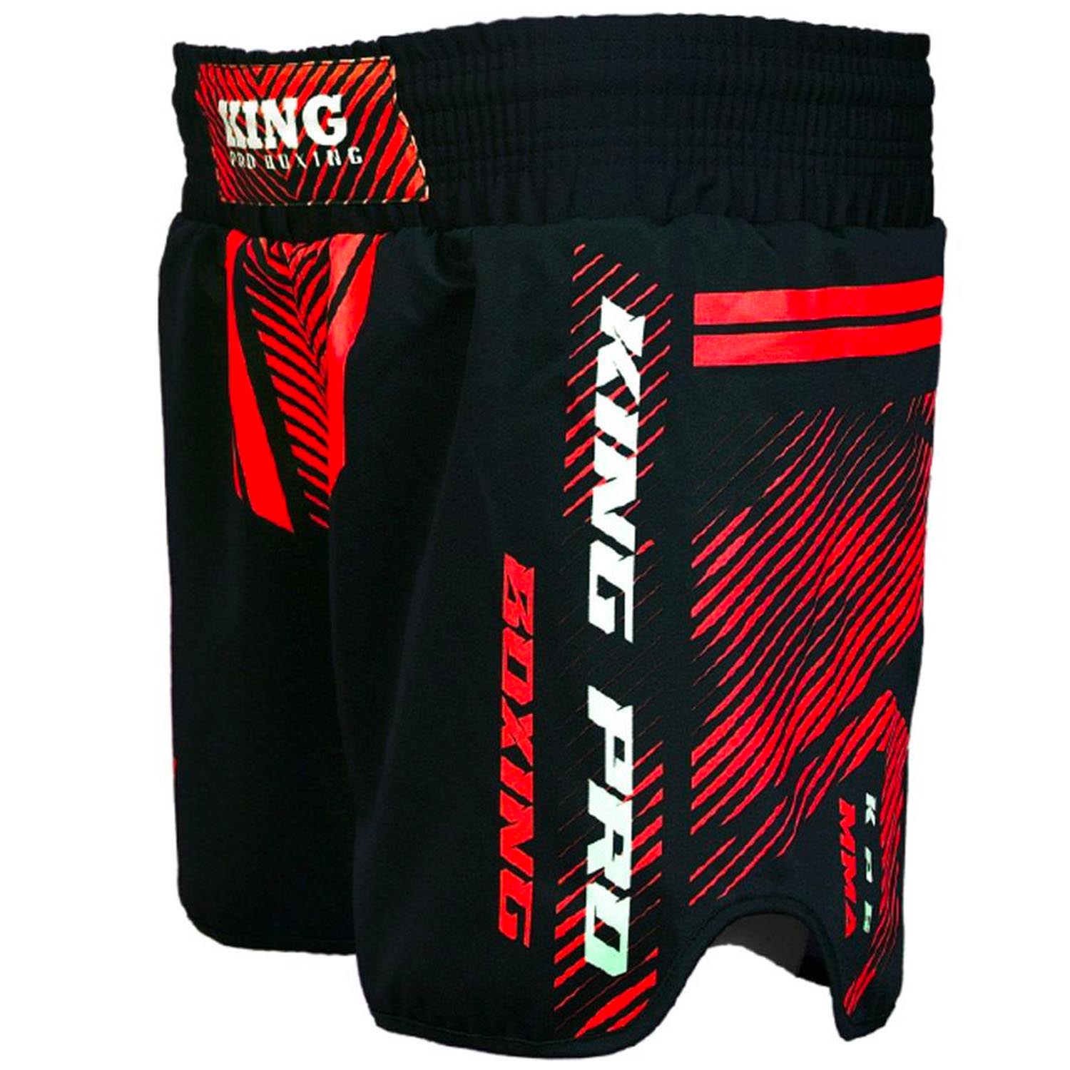 KING PRO Boxing MMA Fight Shorts, Legion 4, black-red, M