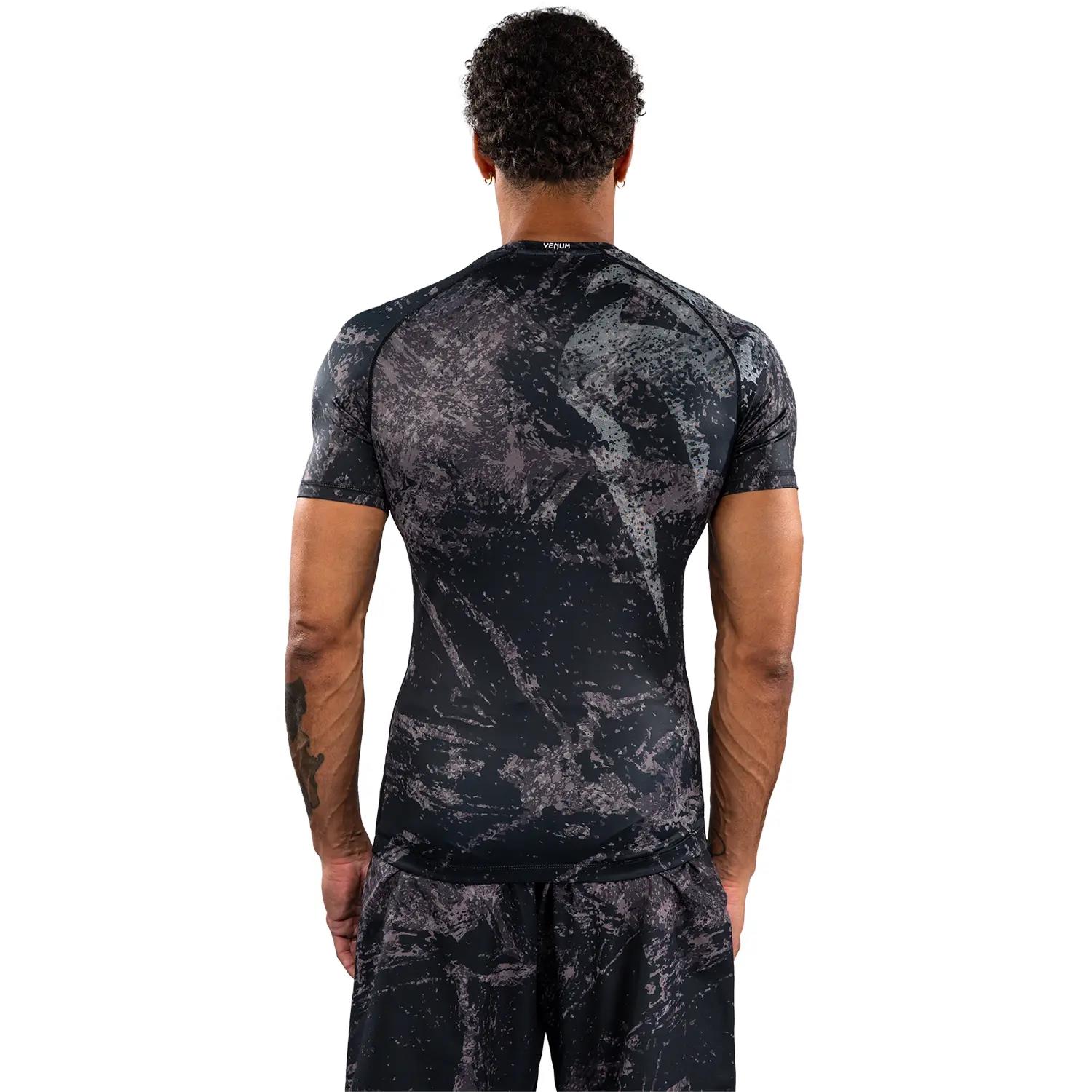 VENUM Rashguard, S/S, Rage & Workout, black-grey, L