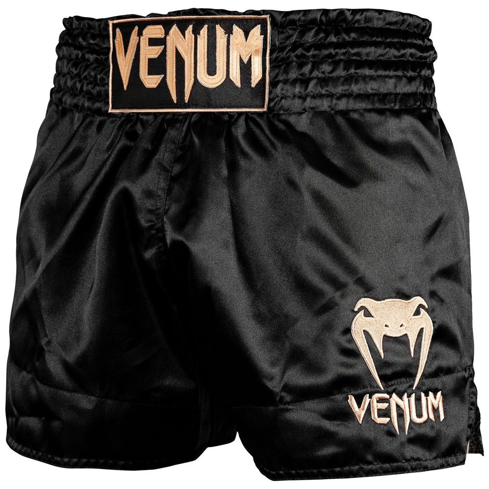 VENUM Muay Thai Shorts, Classic, schwarz-gold