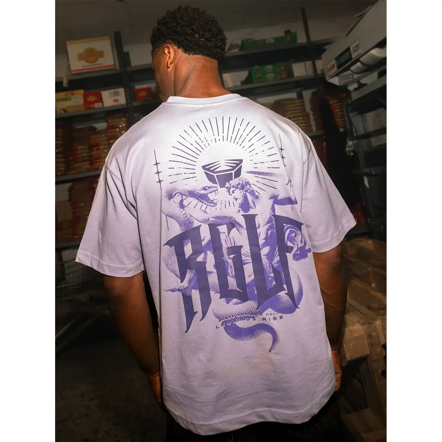 RINGLIFE T-Shirt, Oversized, Serpent, lavender, XXXL