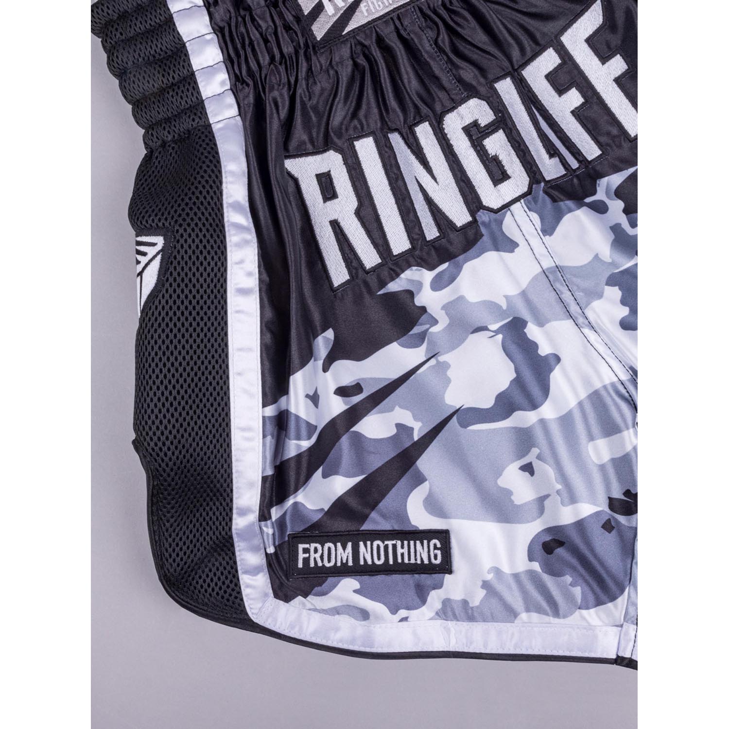 RINGLIFE Muay Thai Shorts, Unit, black-camo, XXL