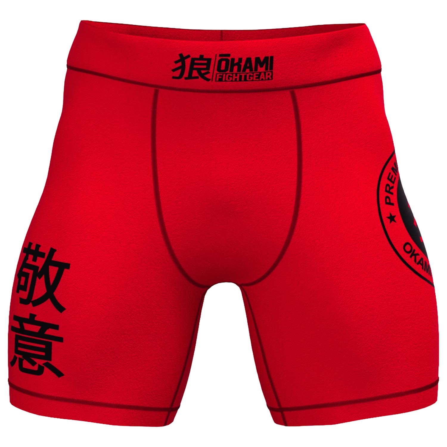 OKAMI Compression Shorts, Keii Flame, red-black, L