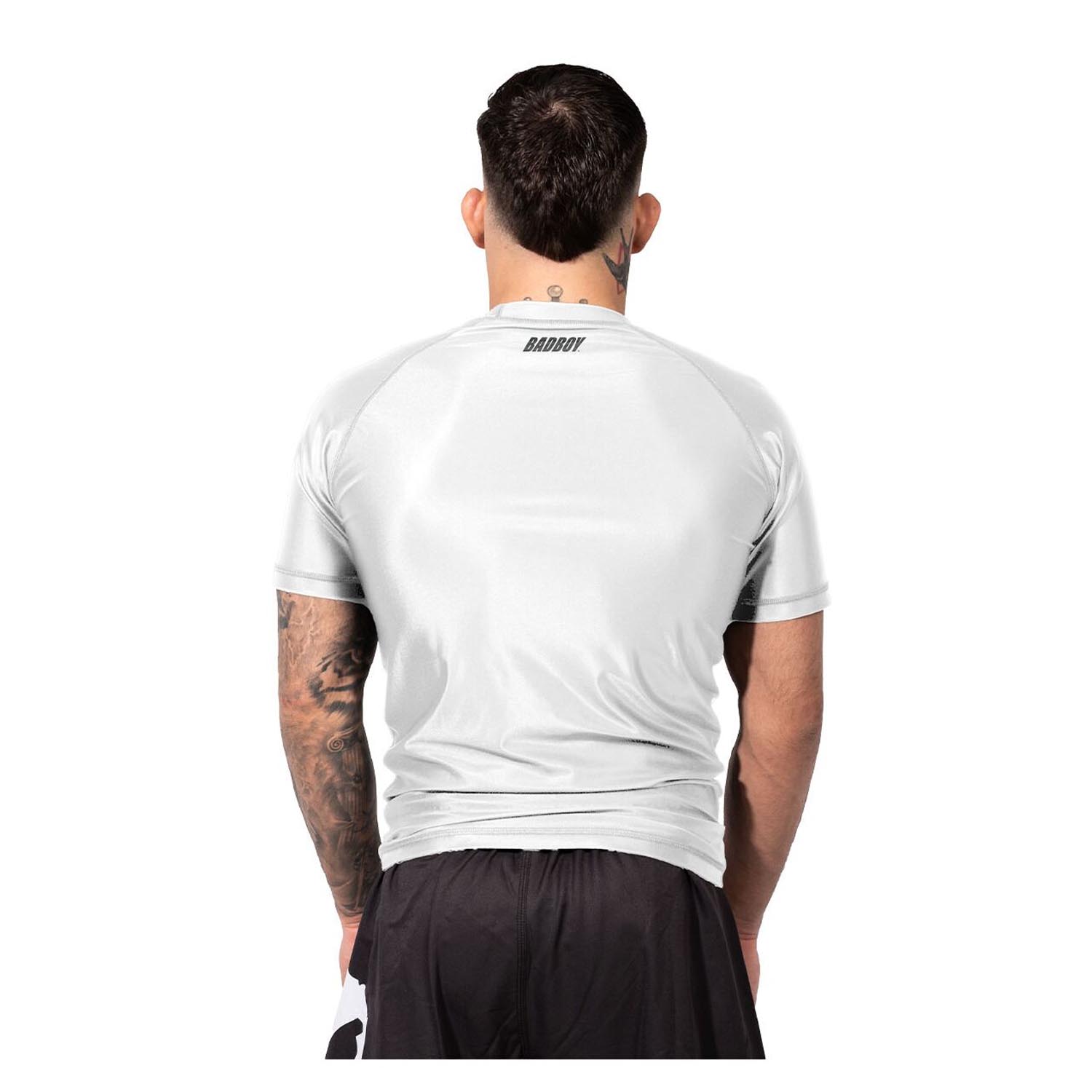 Bad Boy Rashguard, S/S, Logo, white-black, S