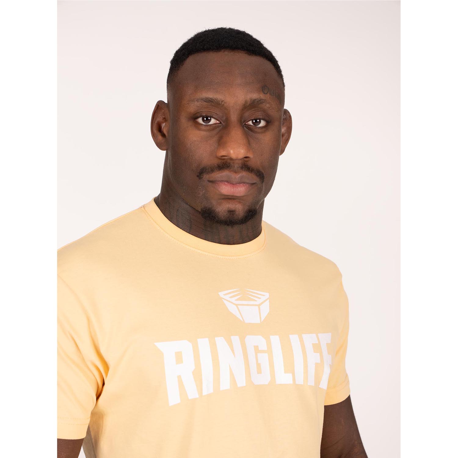 RINGLIFE T-Shirt, Logo 2.0, apricot-white, S