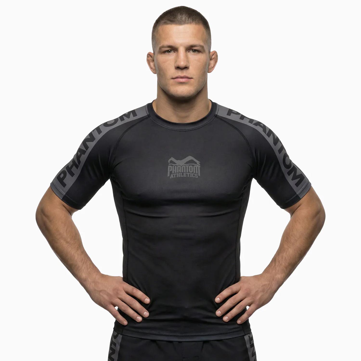 Phantom Athletics Rashguard, S/S, Apex, black-grey, XXL