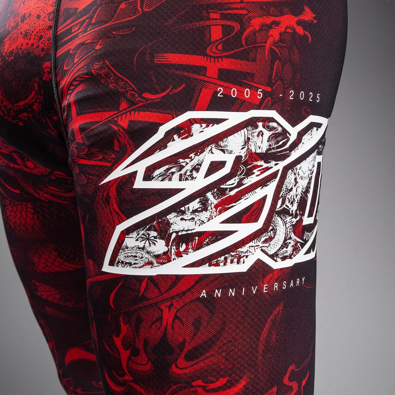 VENUM Compression Pants, 20Th Anniversary, black-red, L