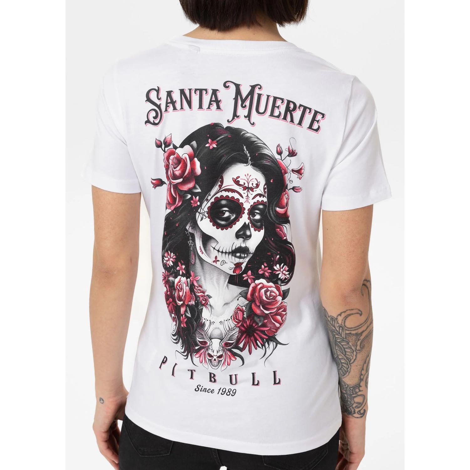 Pit Bull West Coast T-Shirt, Women, Santa Muerte, white, XL