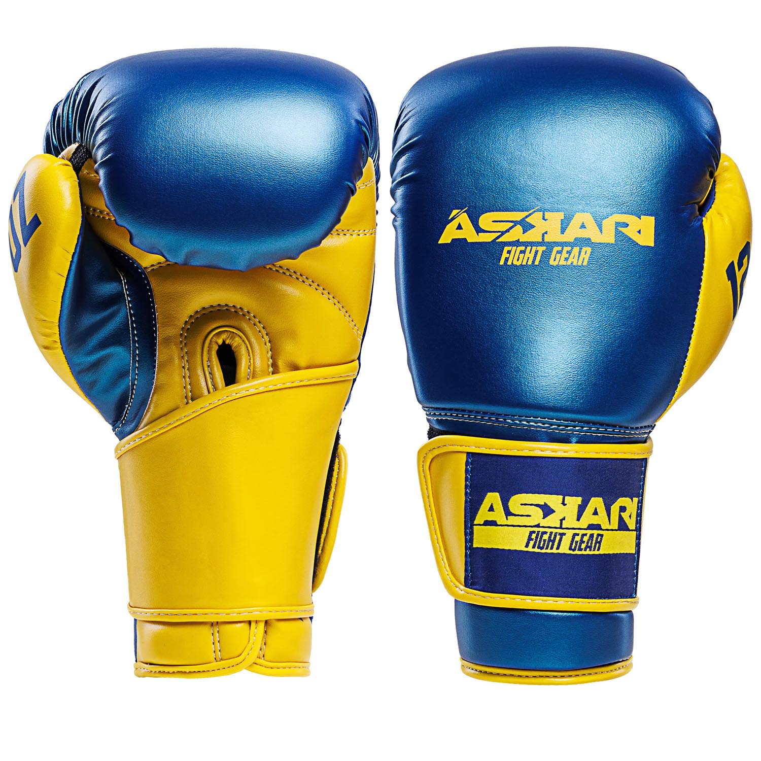 ASKARI Boxing Gloves, Sunstorm, blue-yellow, 16 Oz