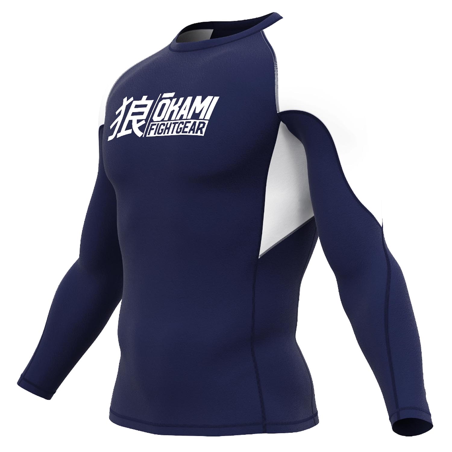OKAMI Rashguard, L/S, Keii, navy, XXL