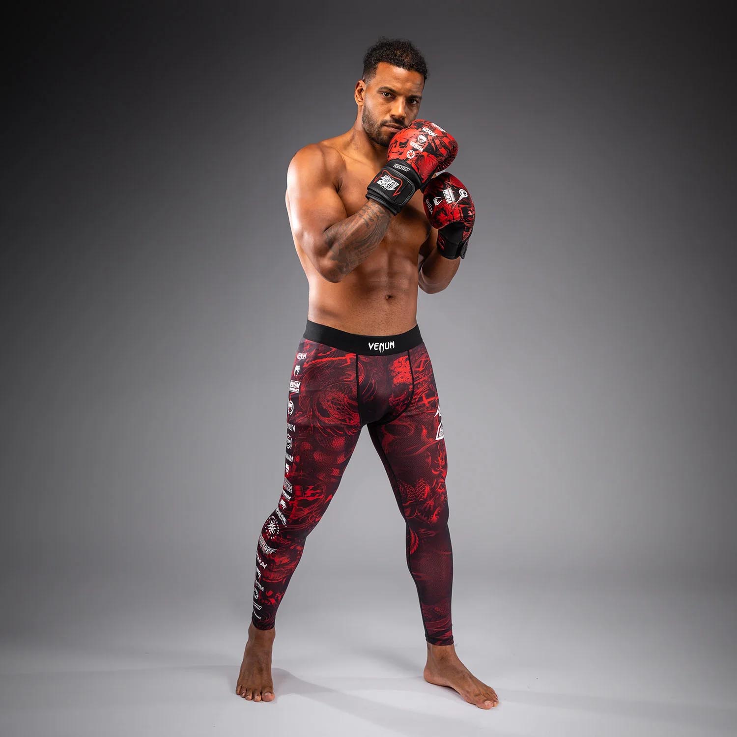 VENUM Compression Pants, 20Th Anniversary, black-red, M