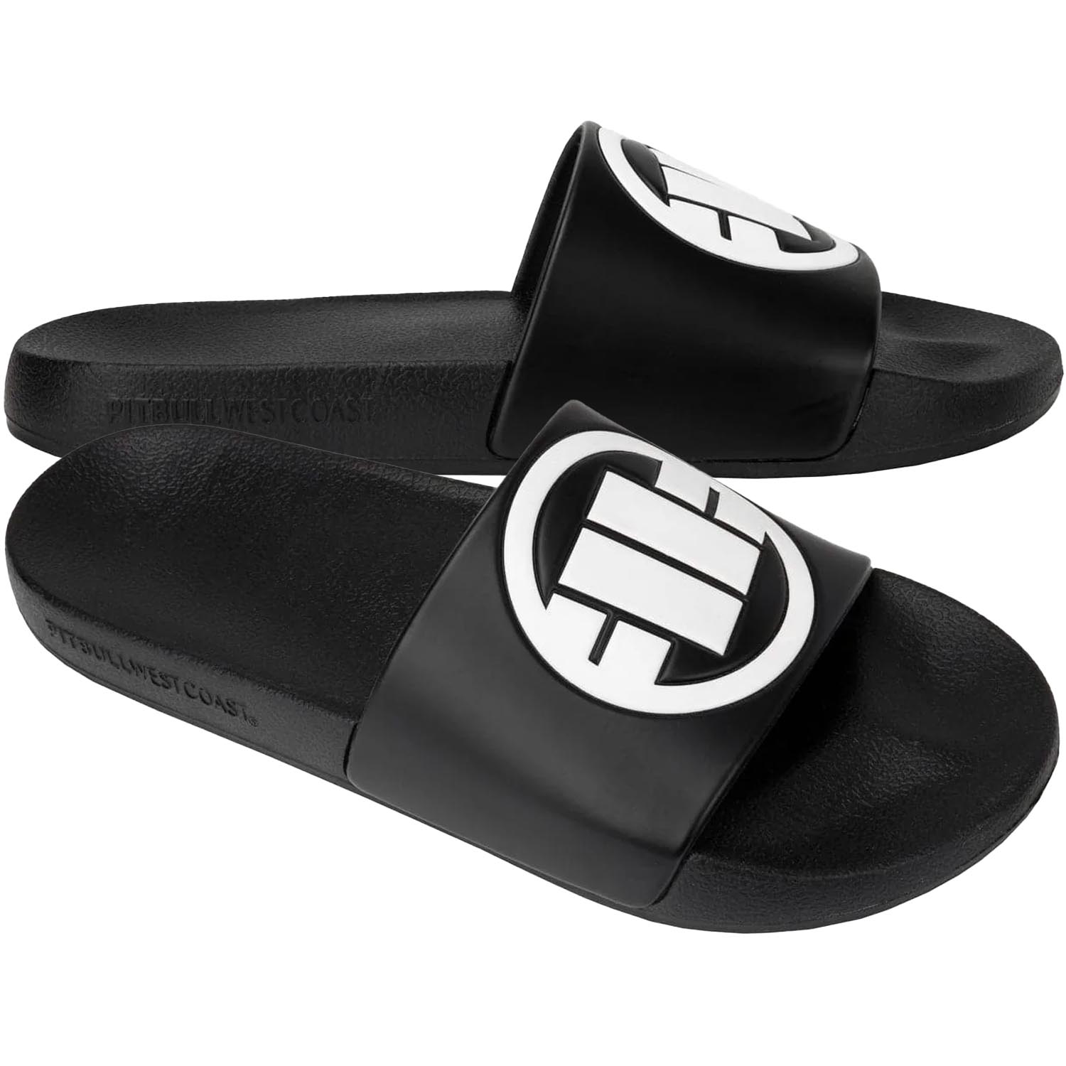 Pit Bull West Coast Flip Flops, New Logo, schwarz-weiß