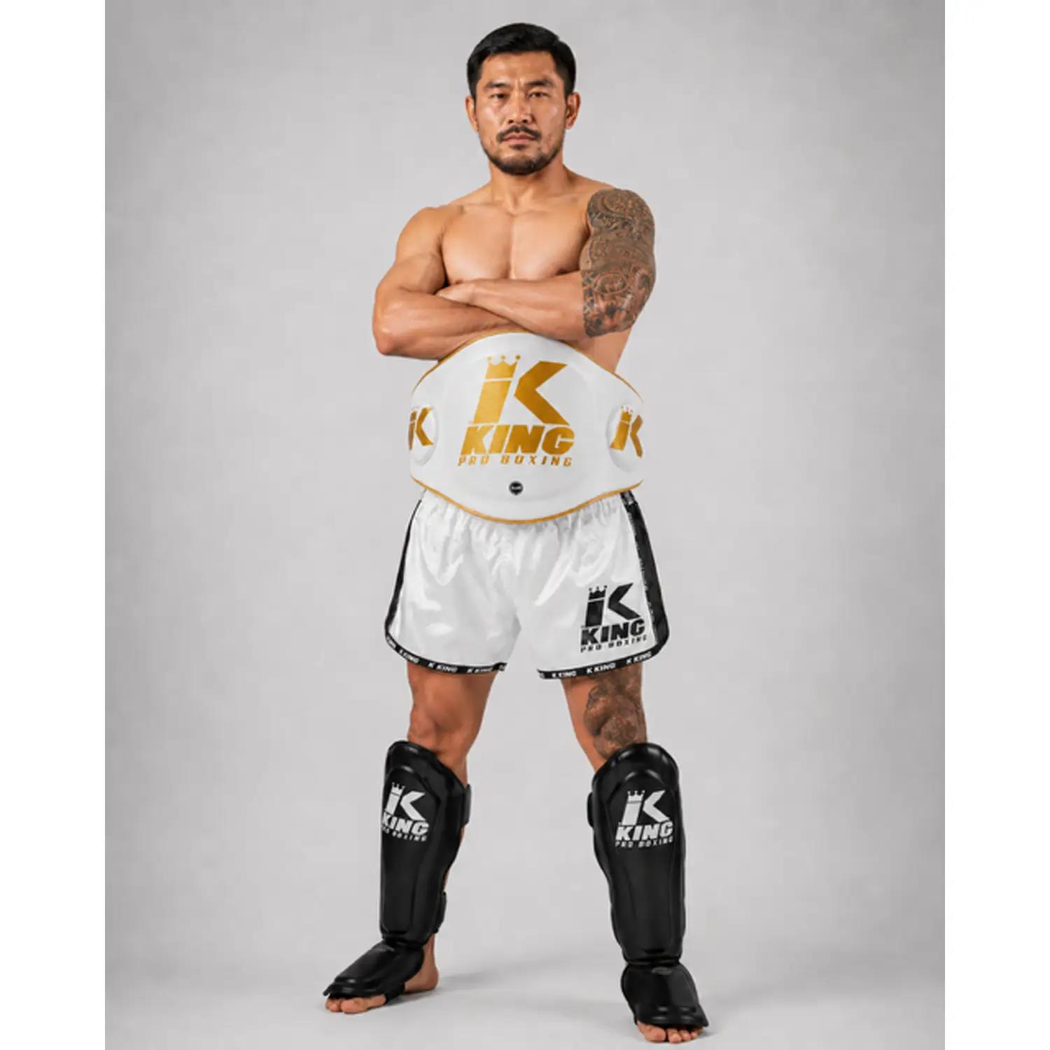 KING PRO BOXING Belly Protector, KPB BP, white-gold