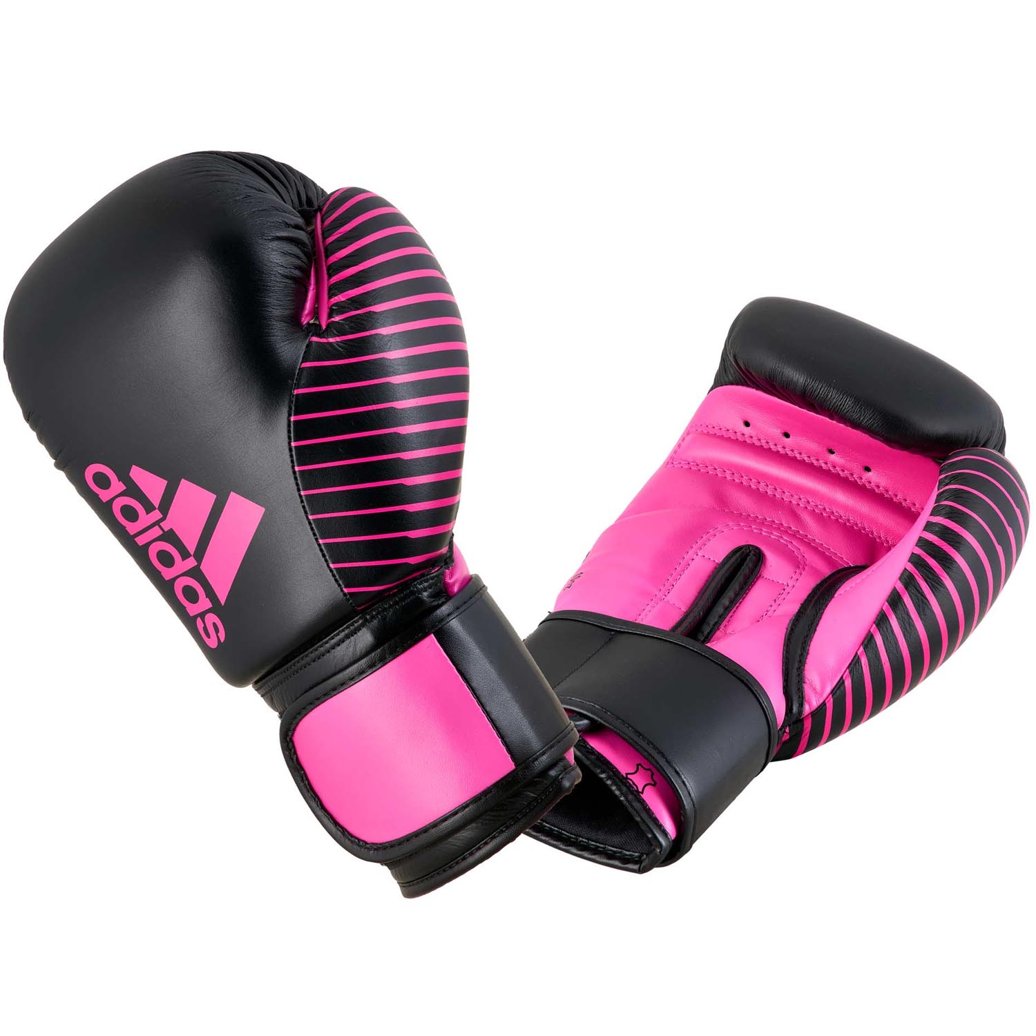 adidas Boxing Gloves, Wettkampf Kickboxing, black-pink, 10 Oz