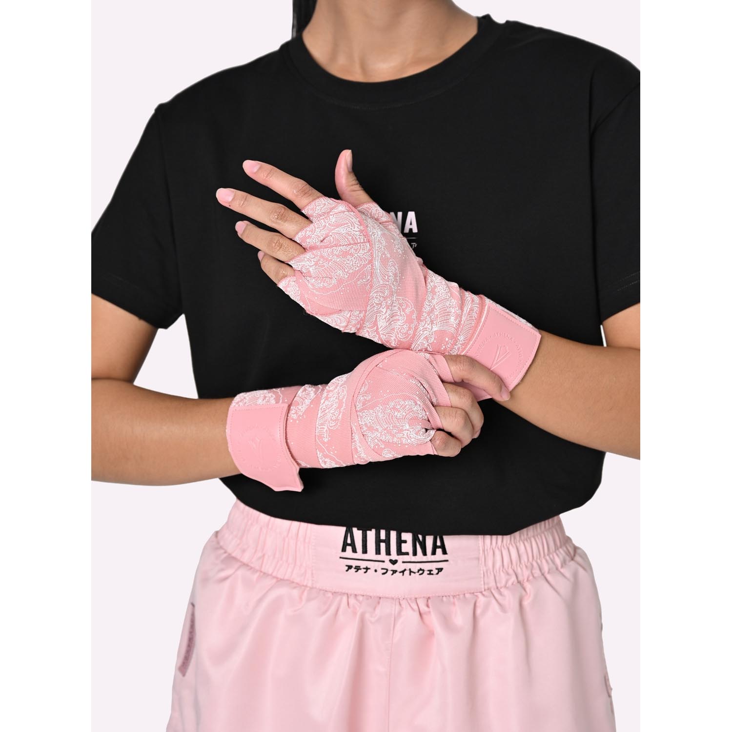ATHENA Boxbandagen, Ryoko, Semi-Elastic, 4.5 m, pink-white