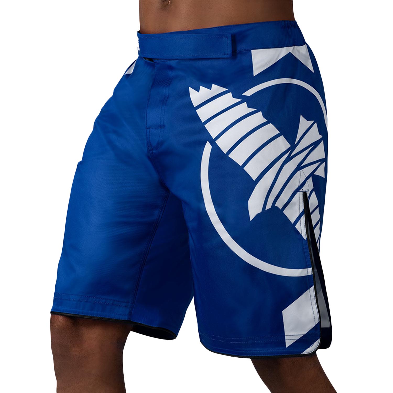 Hayabusa MMA Fight Shorts, Icon, blau-weiß