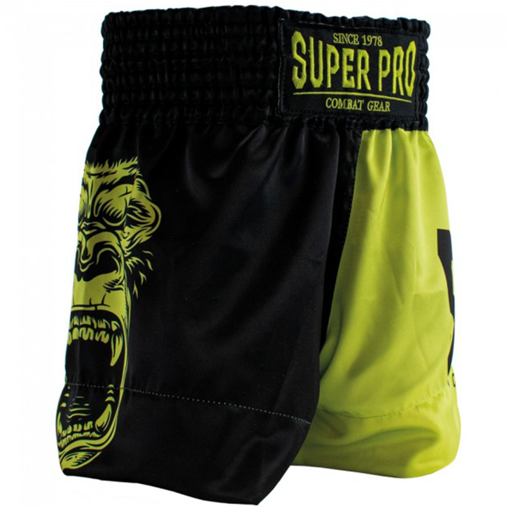 Super Pro Muay Thai Shorts, Kinder, Gorilla, schwarz-gelb