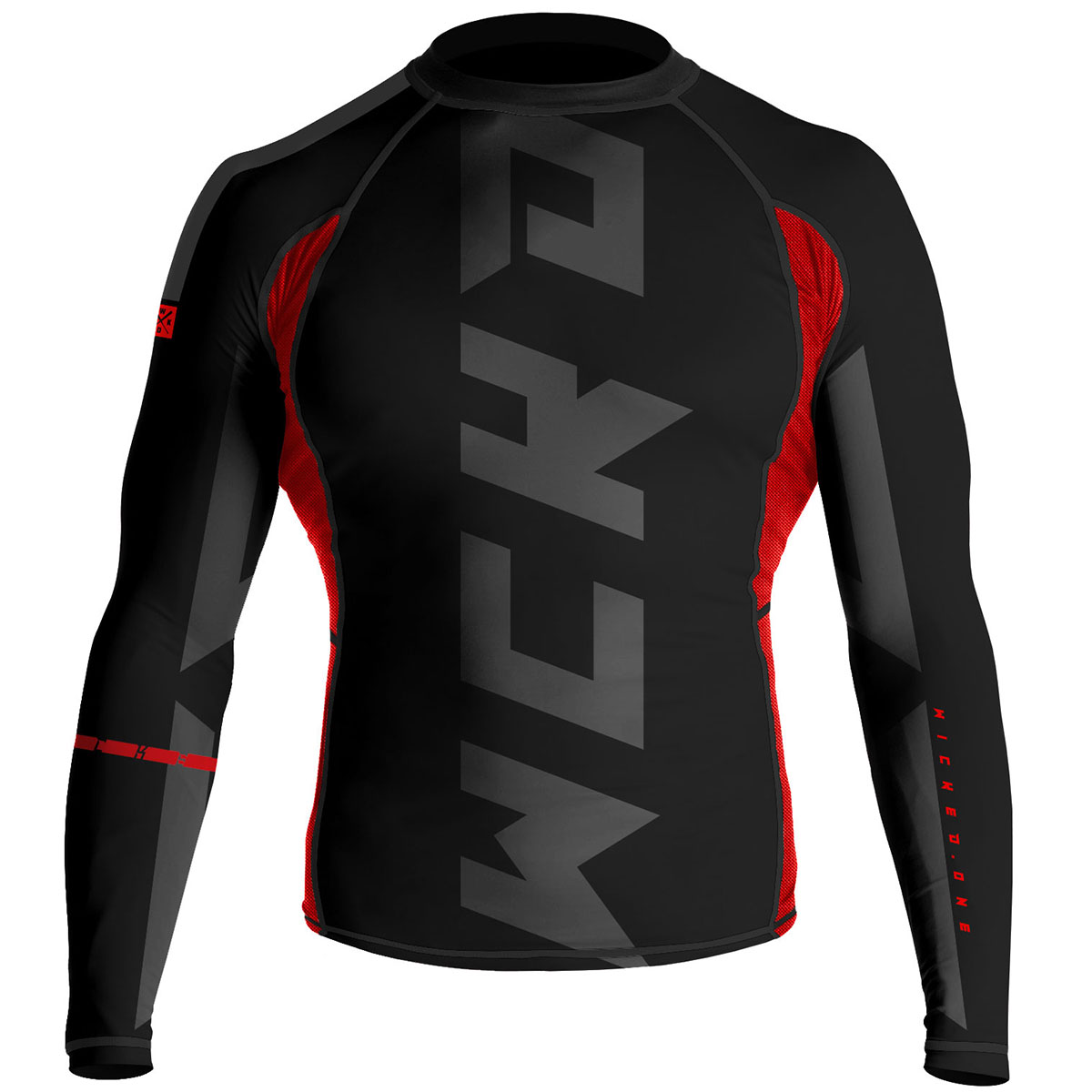 Wicked One Rashguard, L\S, Reset, black-red, XL