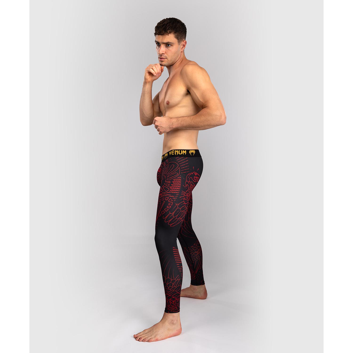 VENUM Compression Pants, Quetzel Fury, black-red, S
