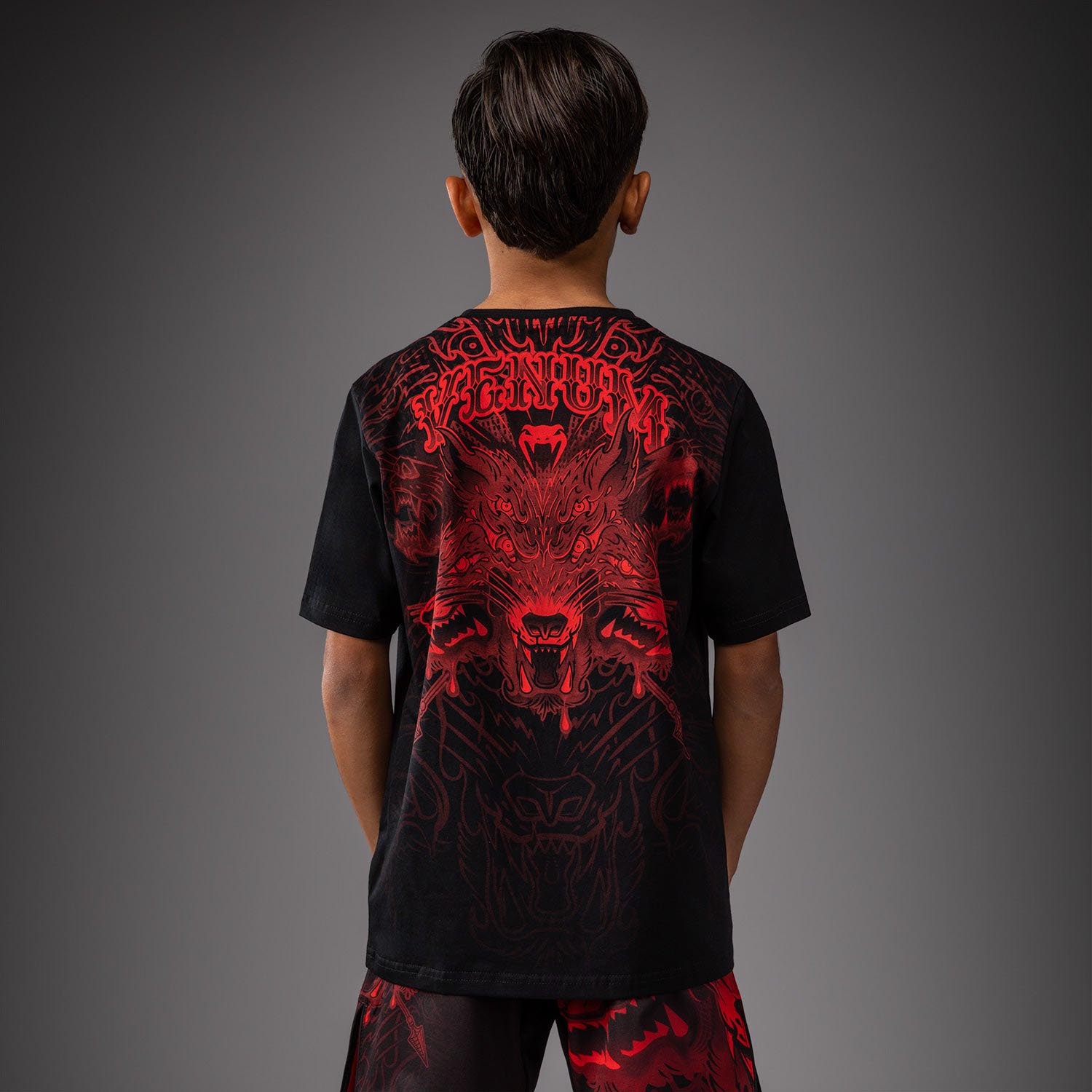 VENUM T-Shirt, Kids, Wolf Atak, black-red, 14 J