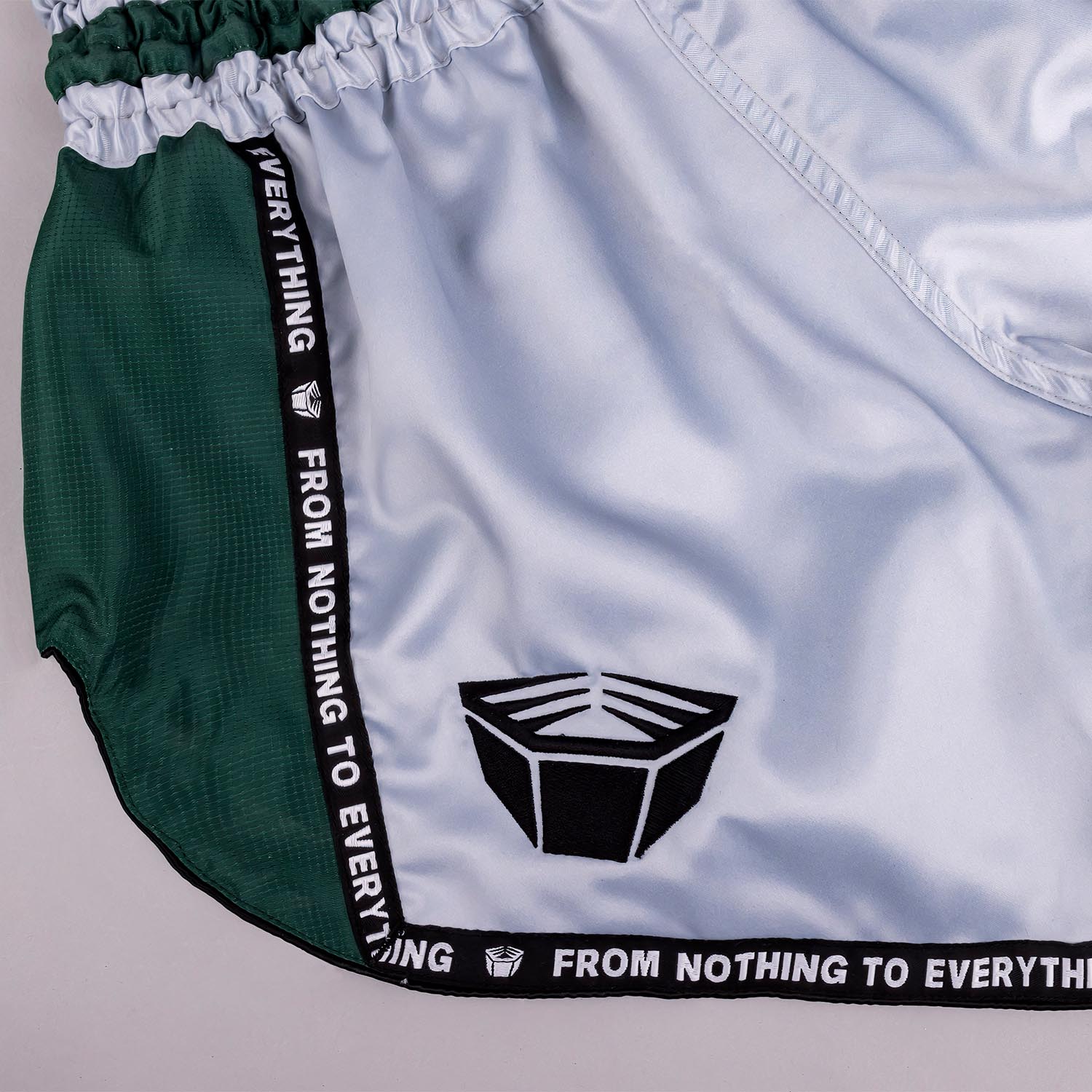 RINGLIFE Muay Thai Shorts, Vanguard, silver-green, S