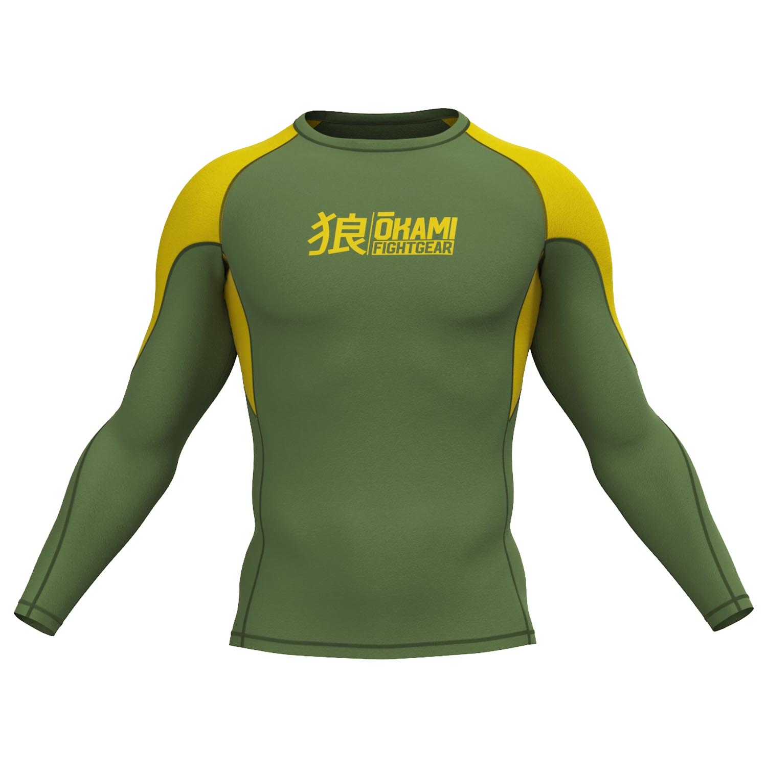 OKAMI Rashguard, L/S, Keii, khaki, XL