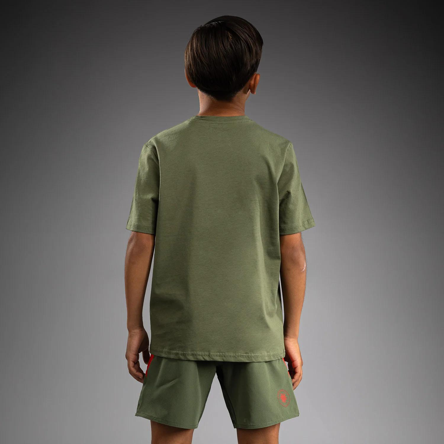 VENUM T-Shirt, Kids, Contender, khaki-orange, 14 J