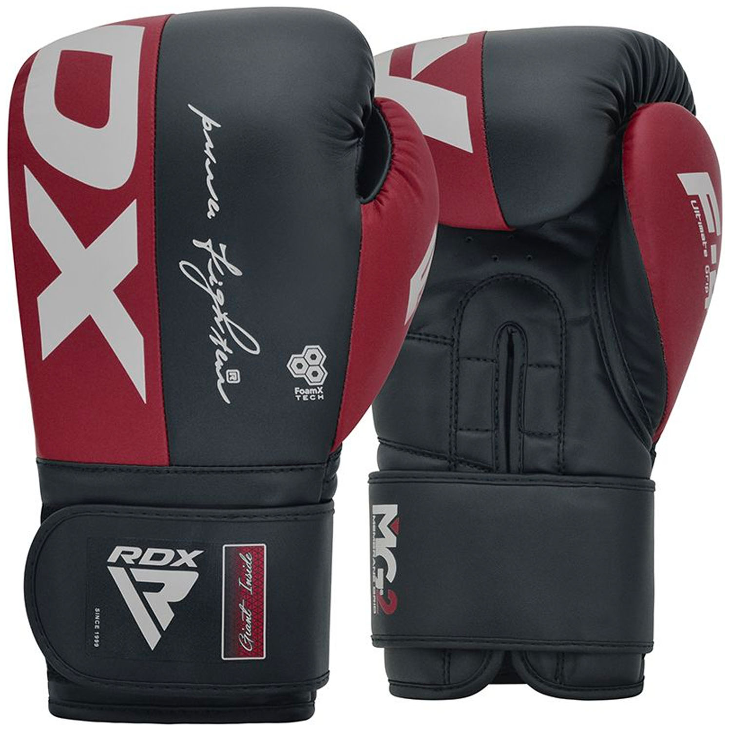 RDX Boxing Gloves, Rex F4, maroon-blue, 10 Oz