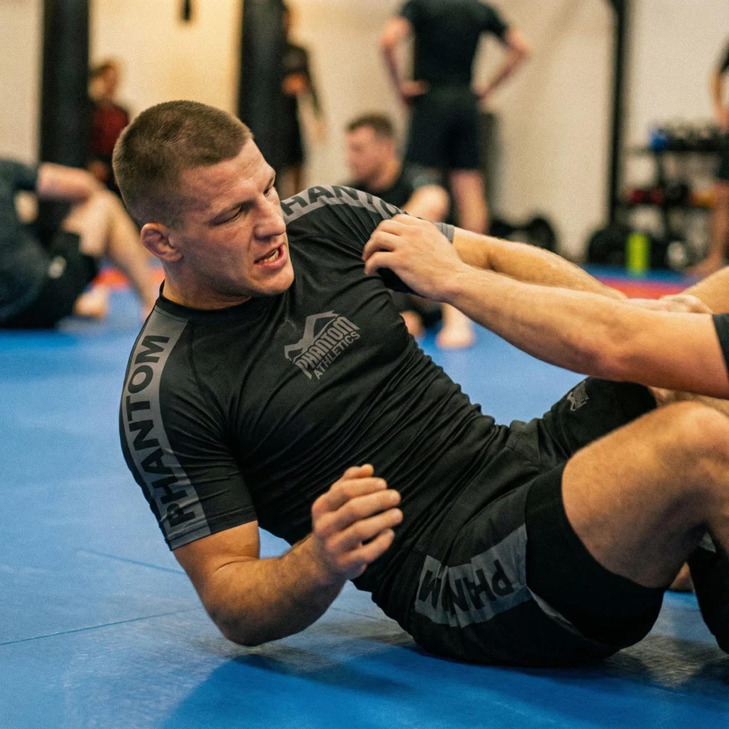 Phantom Athletics Rashguard, S/S, Apex, black-grey, XXL