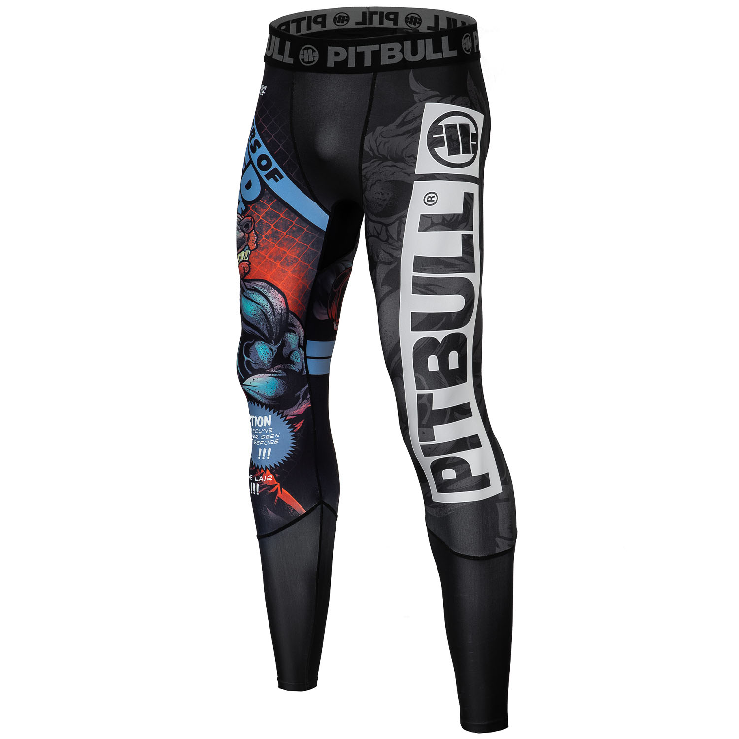 Pit Bull West Coast Compression Pants, Masters Of MMA, schwarz