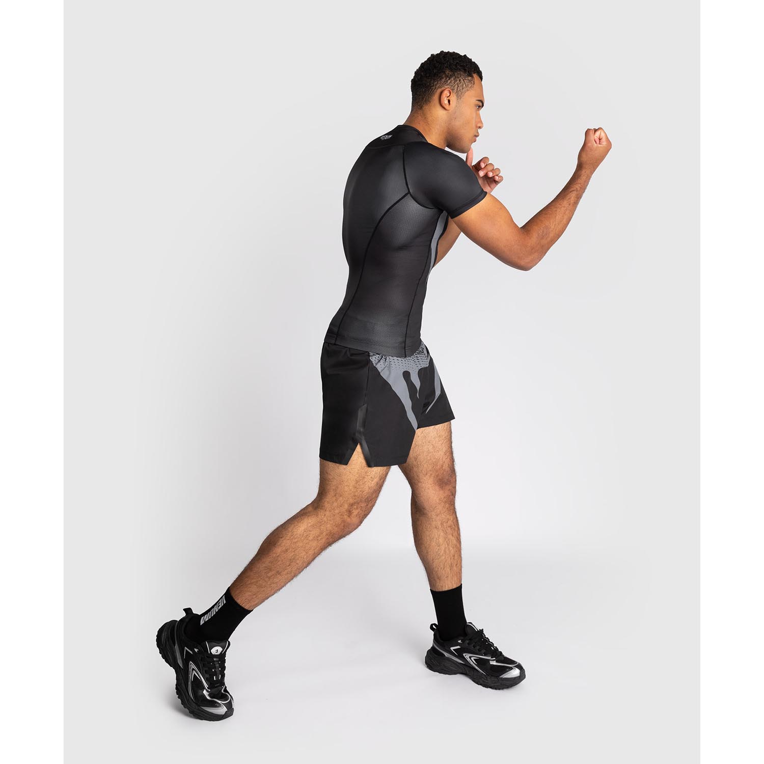 VENUM Rashguards, S/S, No Gi, black-silver, L