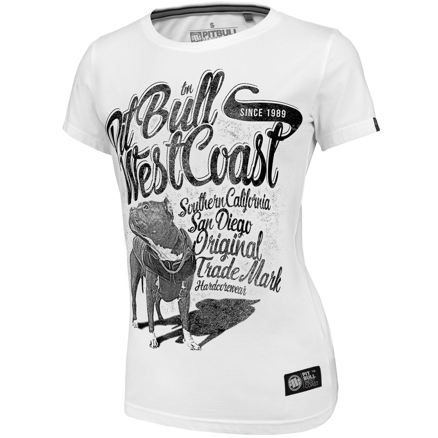 Pit Bull West Coast T-Shirt, Women, Doggy, white, S