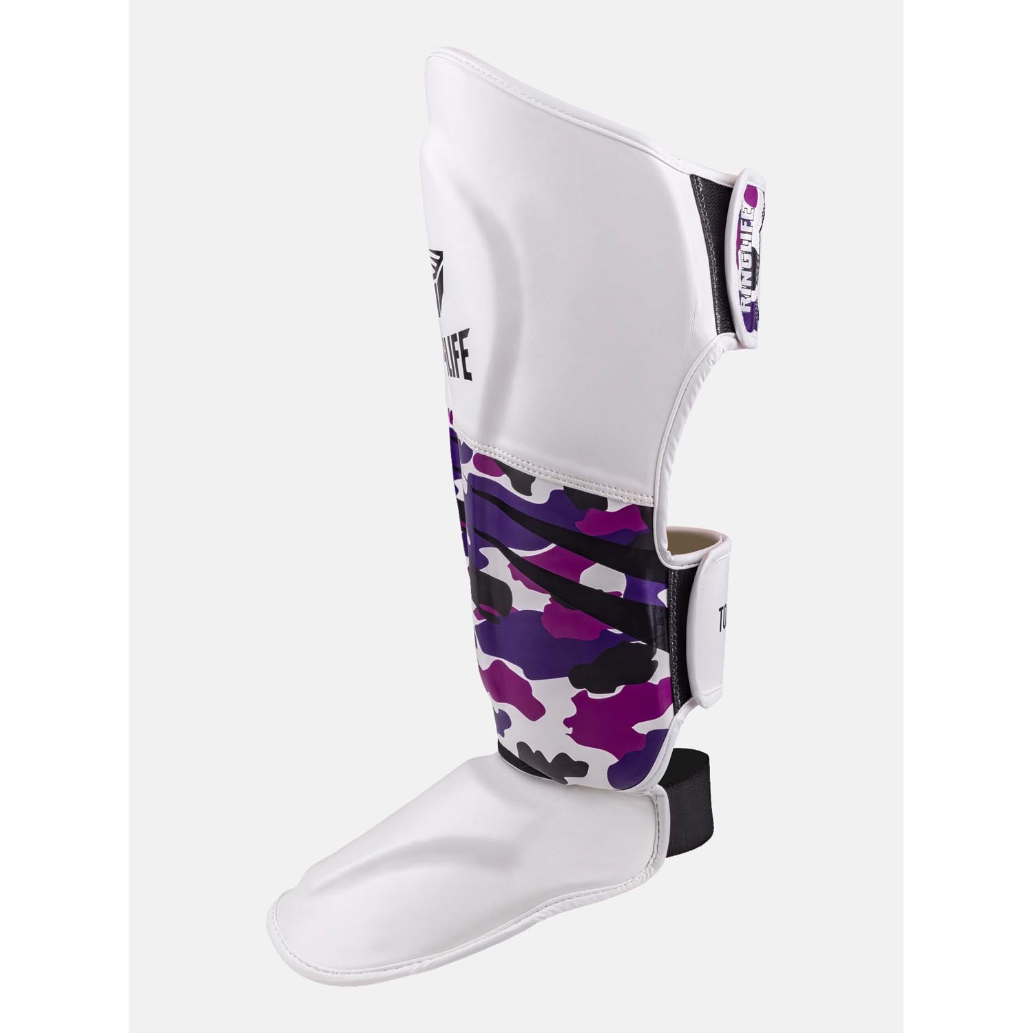 RINGLIFE Shinguards, Unit, white-purple-camo XL