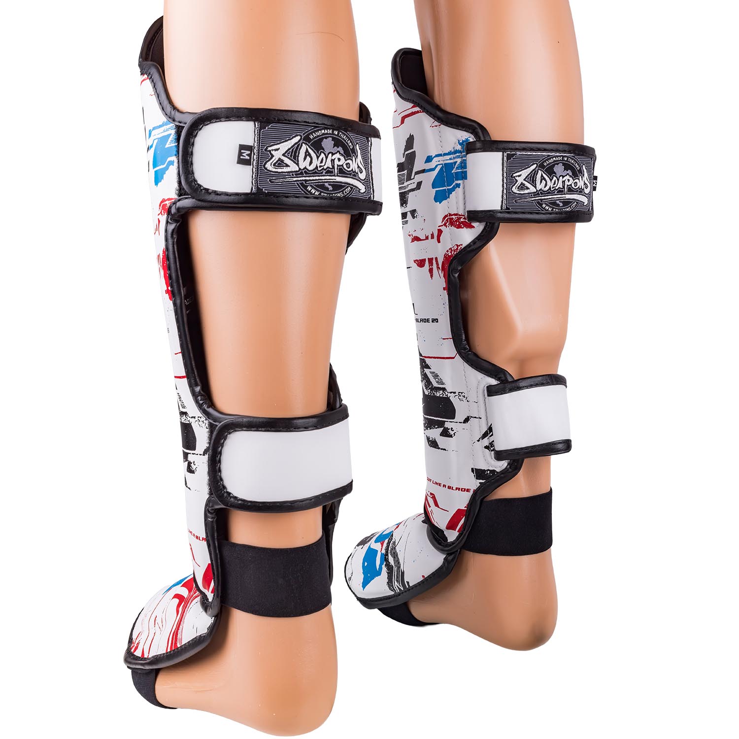 8 WEAPONS Shin Guards, Cut like a Blade 2.0, white, L