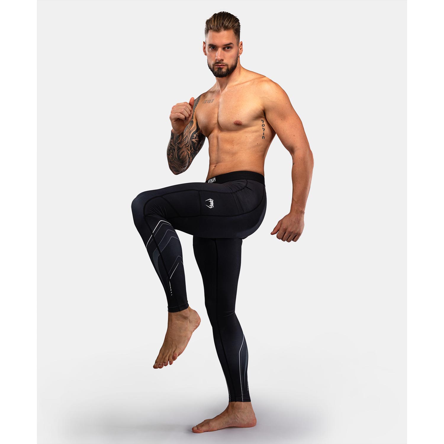 VENUM Compression Pants, Streamline, black-white, XXL