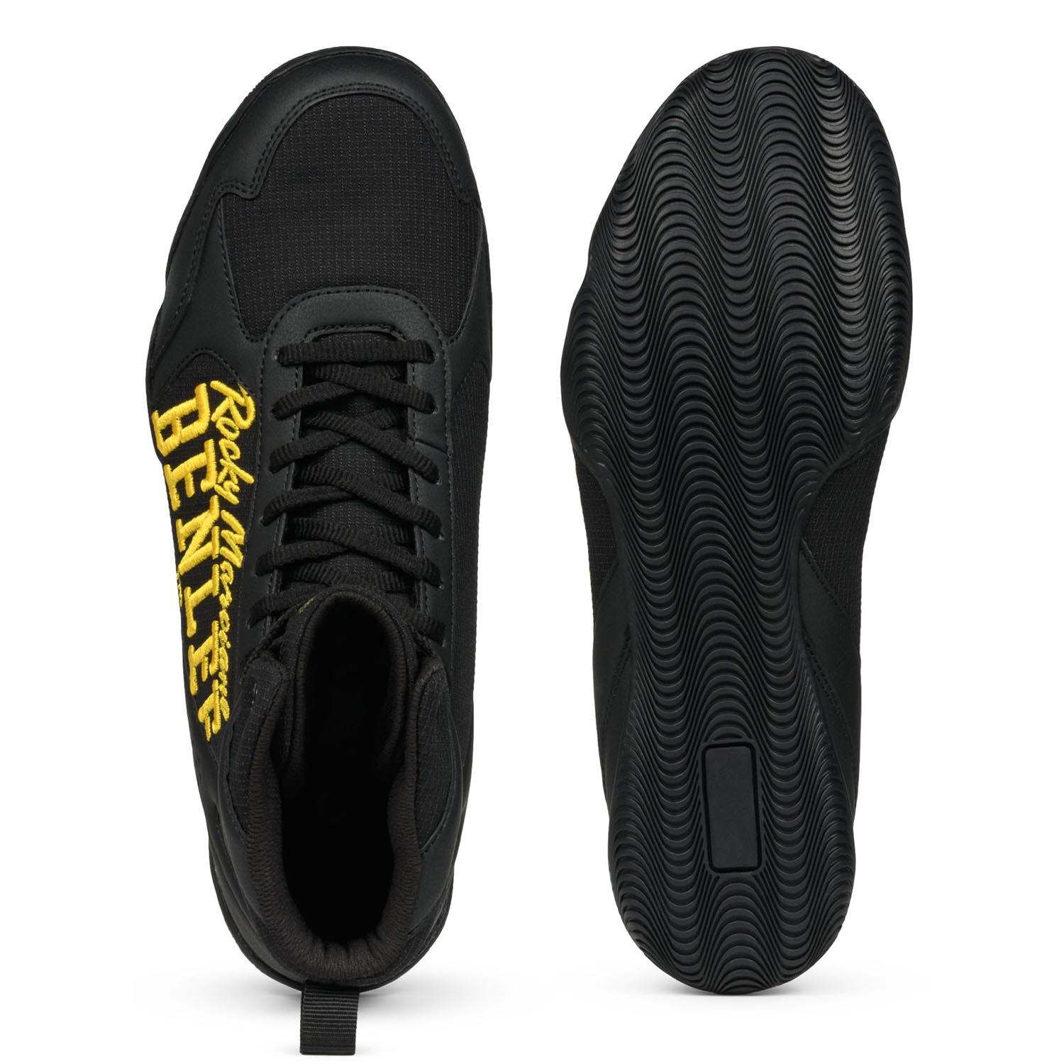 BENLEE Boxing Shoes, Strike, black-yellow, 40