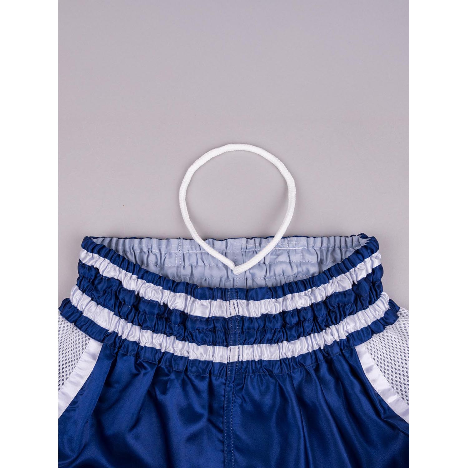 RINGLIFE Muay Thai Shorts, Represent, navy-white, S