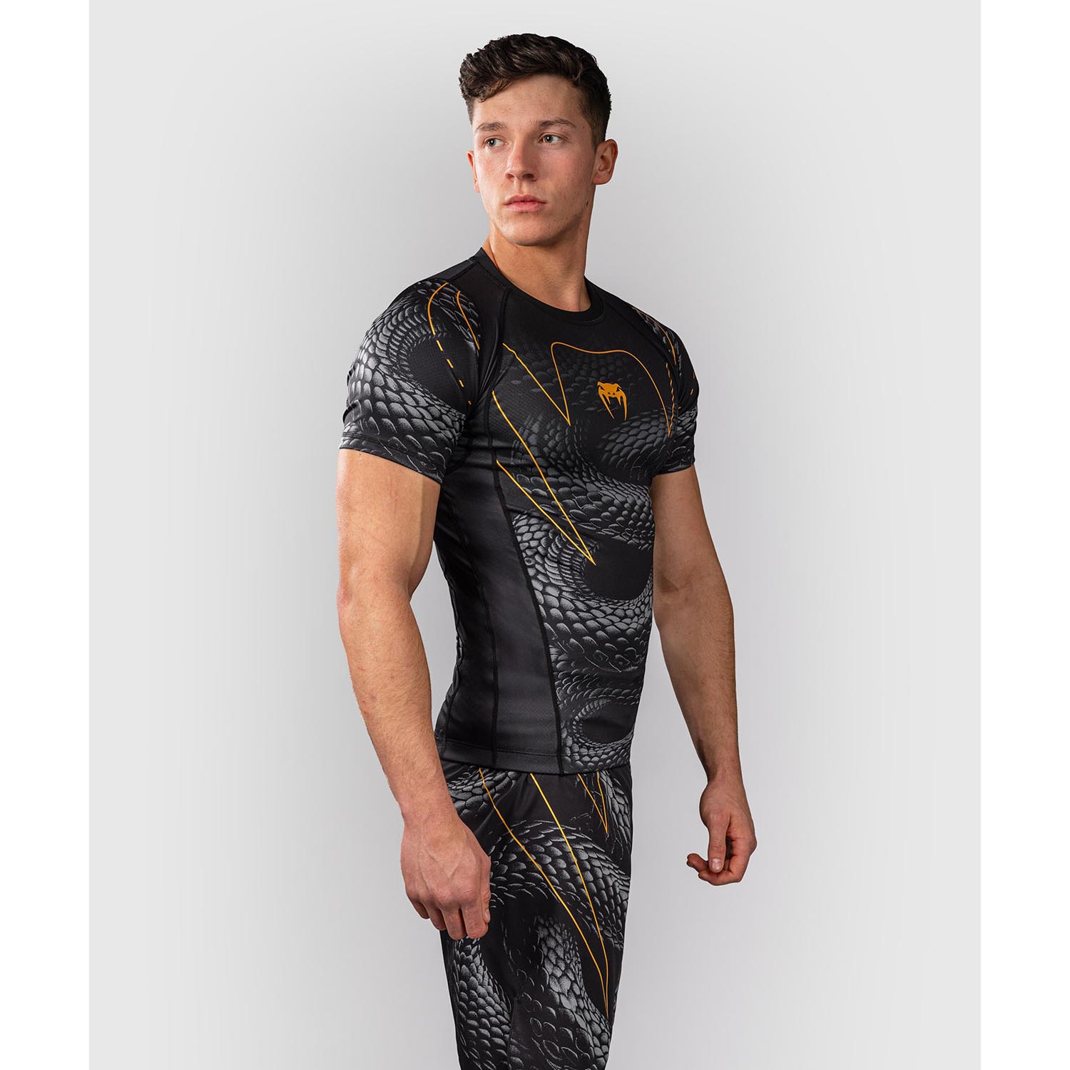 VENUM Rashguard, S/S, Matupa, black-grey-gold, XXL