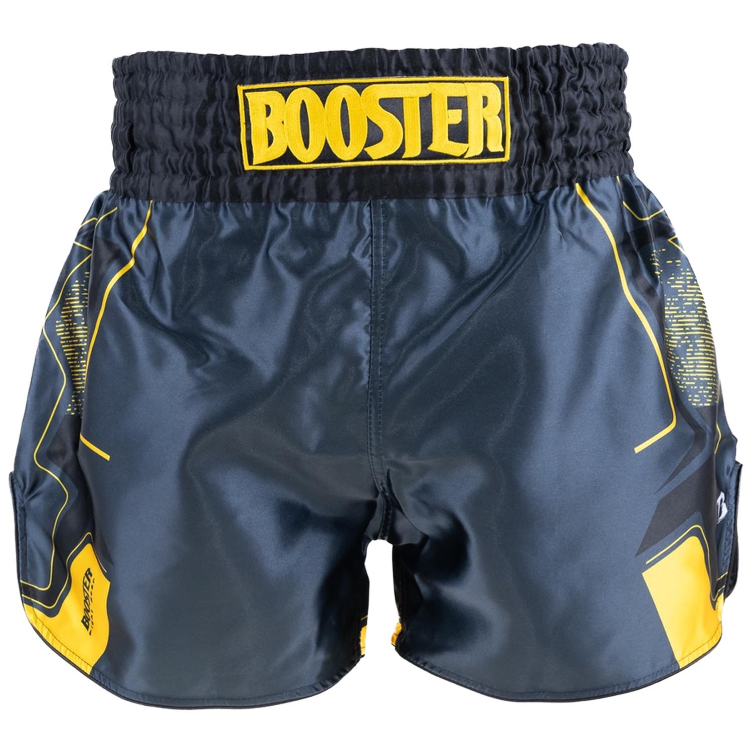 Booster Muay Thai Shorts, Ignite 1, black-yellow, XXL