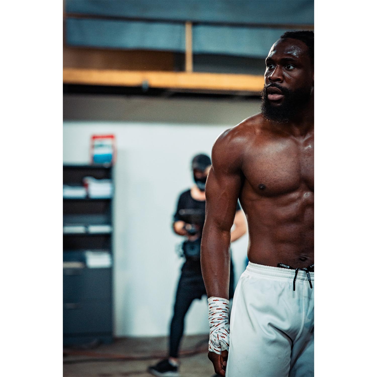 ASKARI Tracksuit, Ragnar, white-black, XXL