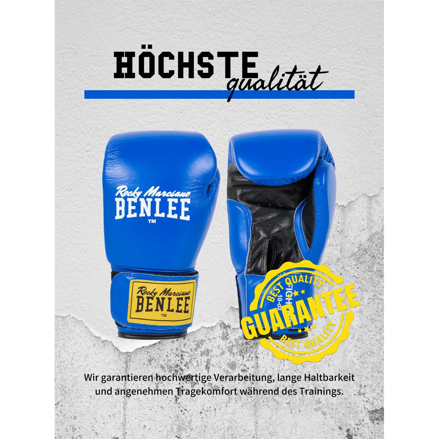 BENLEE Boxing Gloves, Fighter, blue-white, 16 Oz