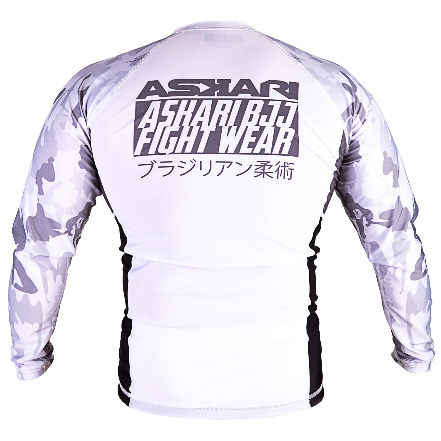 ASKARI Rashguard, L/S, IBJJF Ranked, white-camo, XXL
