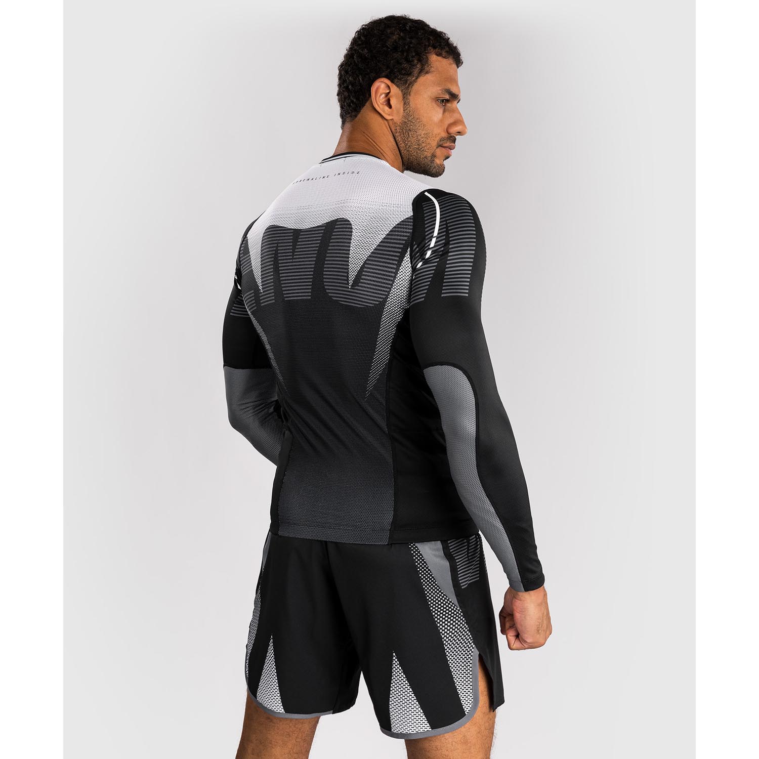 VENUM Rashguard, L/S, Adrenaline, black-silver, XXL