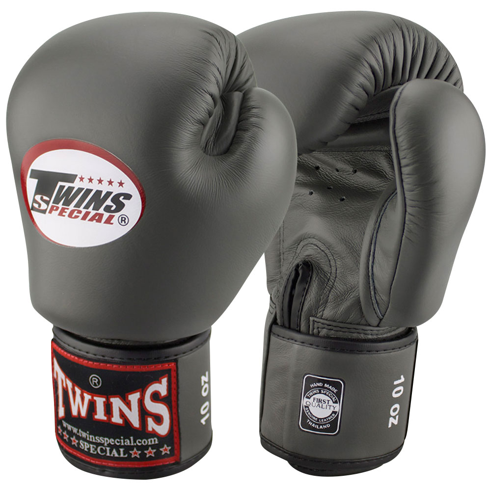 TWINS Special Boxing Gloves, Premium, BGVL-3, grey, 10 Oz