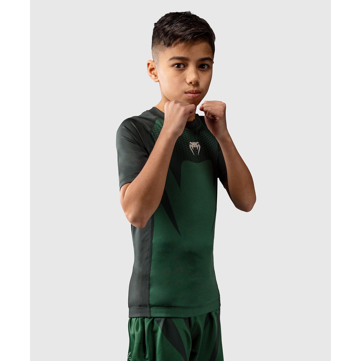 VENUM Rashguard, S/S, Kids, Attack, green-white, 14 J