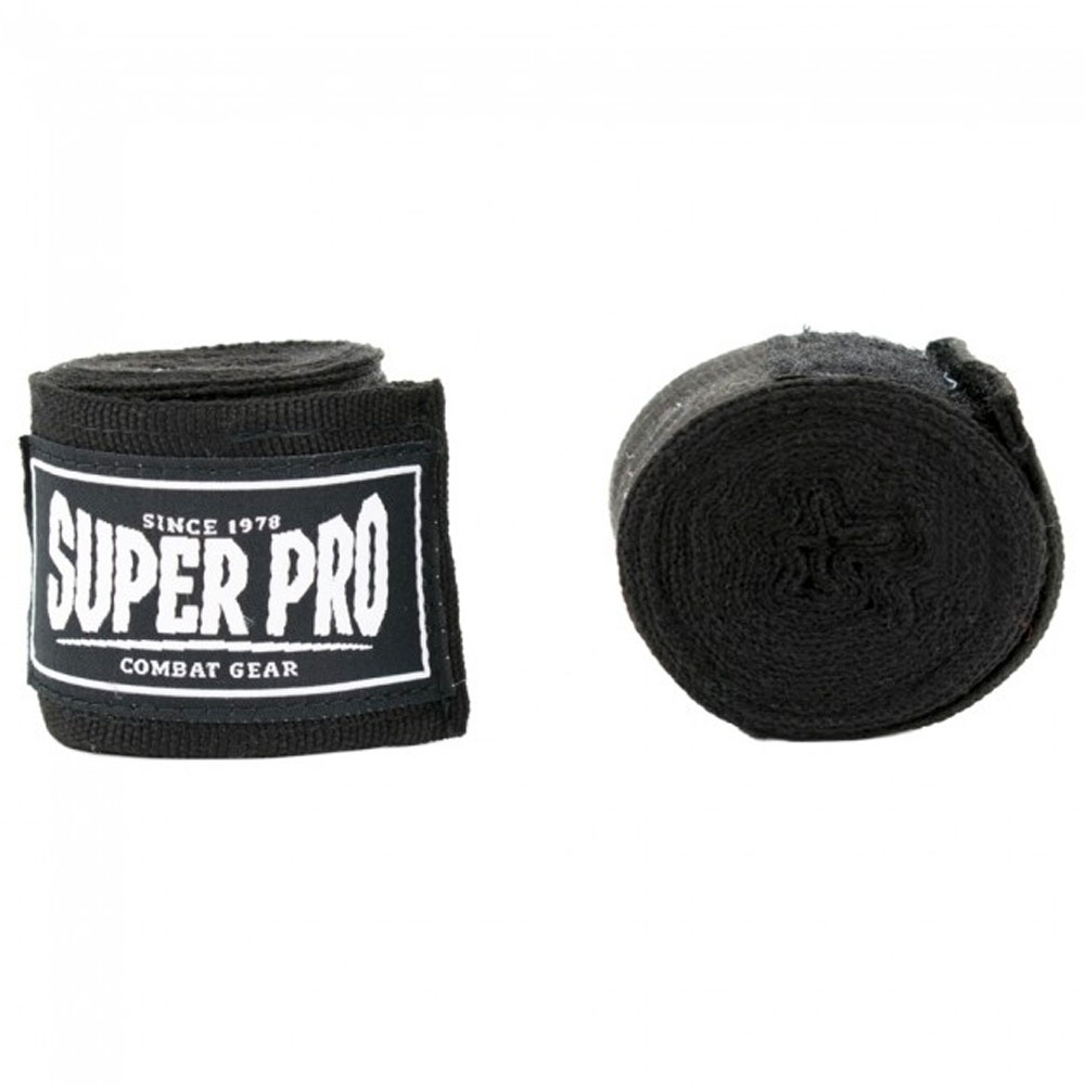 Super Pro Boxbandagen, 450 cm, schwarz