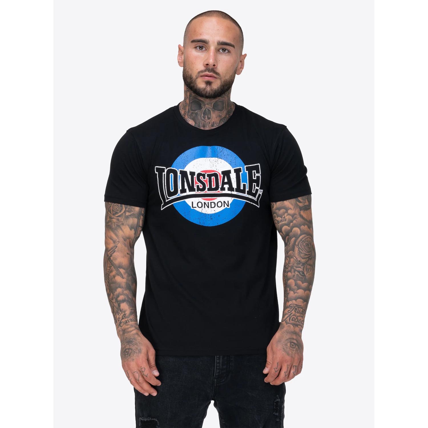 Lonsdale T-Shirt, Huyton, black, M