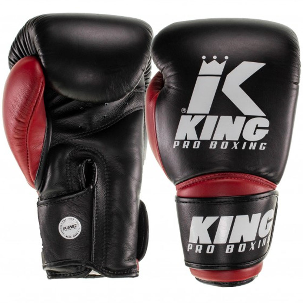 KING PRO BOXING Boxing Gloves Star 10, black-red, 12 Oz